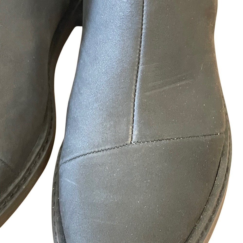 TOMS Charlie Black Leather Chelsea  Boots Comfortable‎ Classic Style Size 6 - Picture 6 of 12
